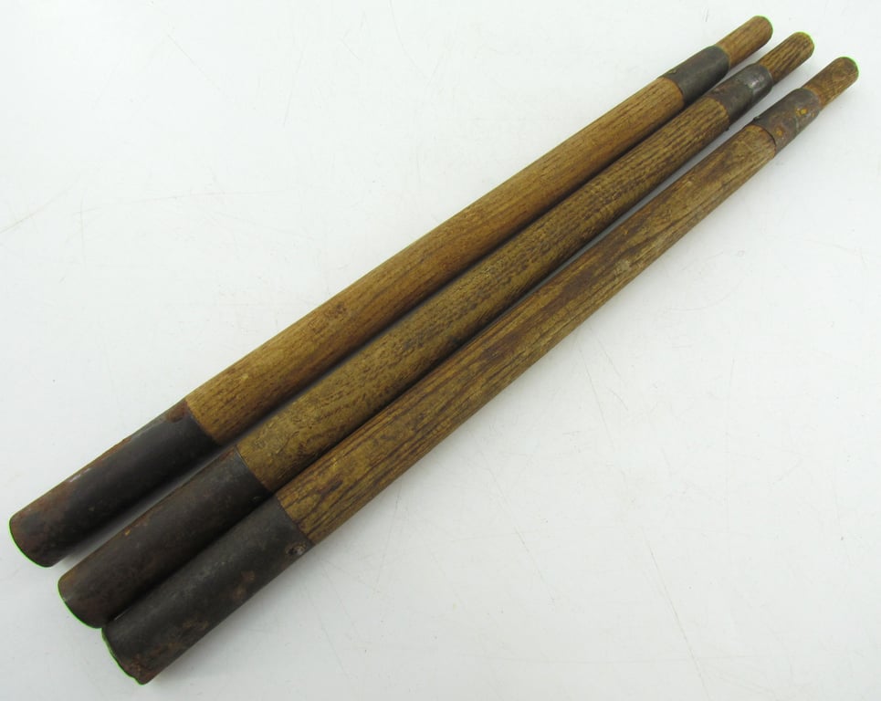Matching set of 3 wooden tent pegs