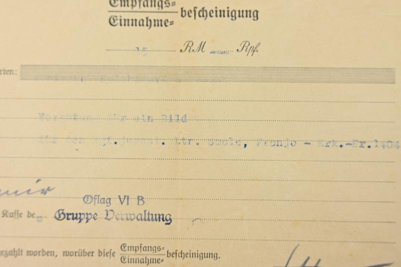 Yugoslavian Painting Reciept 'Oflag VI B'