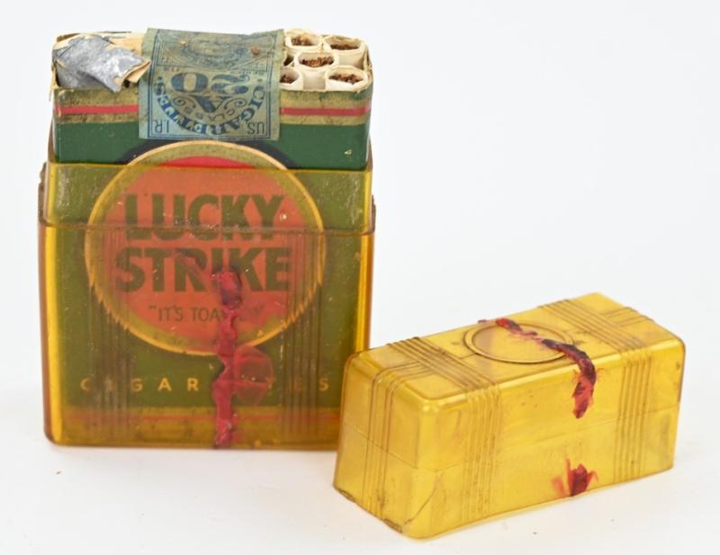 US WW2 Package of Lucky Strike Cigarets with Case