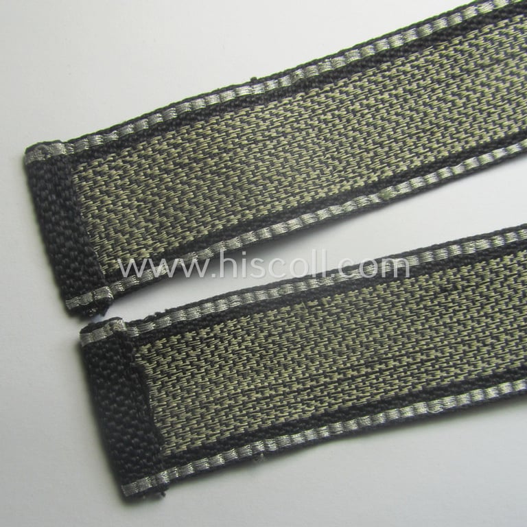 Stunning, Waffen-SS officers'-type, 1939/40-pattern cuff-title (ie. 'Ärmelstreifen') as executed in flat-wire 'BeVo'-weave-pattern (in Gothic-styled script!) for an officer within the: SS-Rgt. 'Deutschland' (2. SS-Pz-Div. "Das Reich")