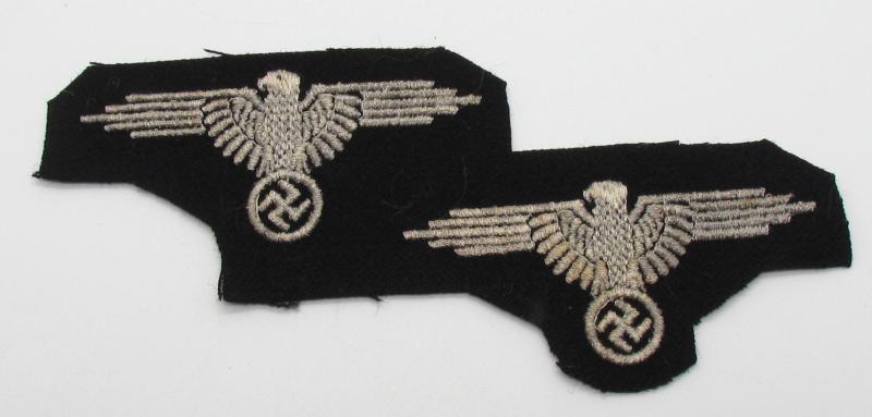 2x Waffen-SS Sleeve Eagles on a factory Sheet