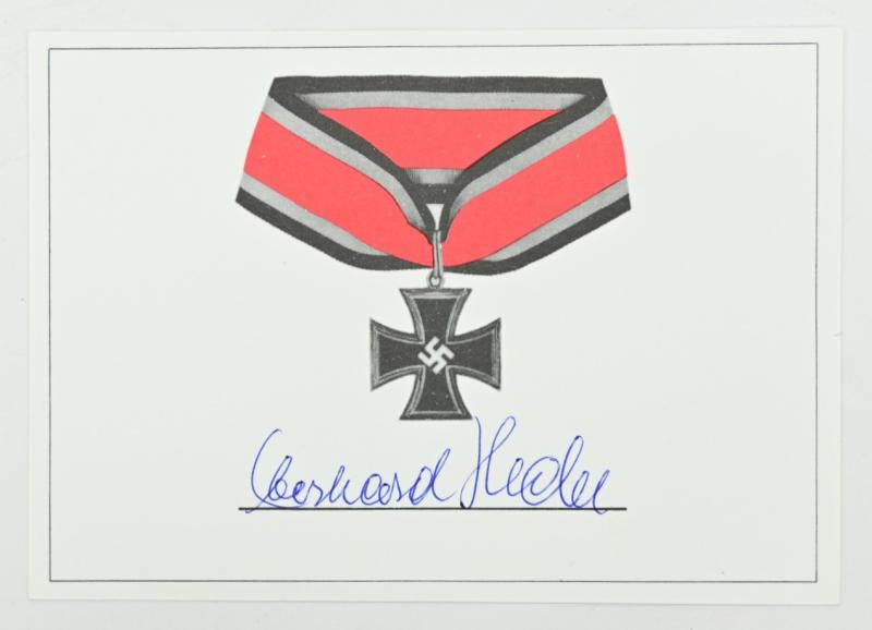 Signature of Waffen-SS KC Recipient 'Eberhard Heder'