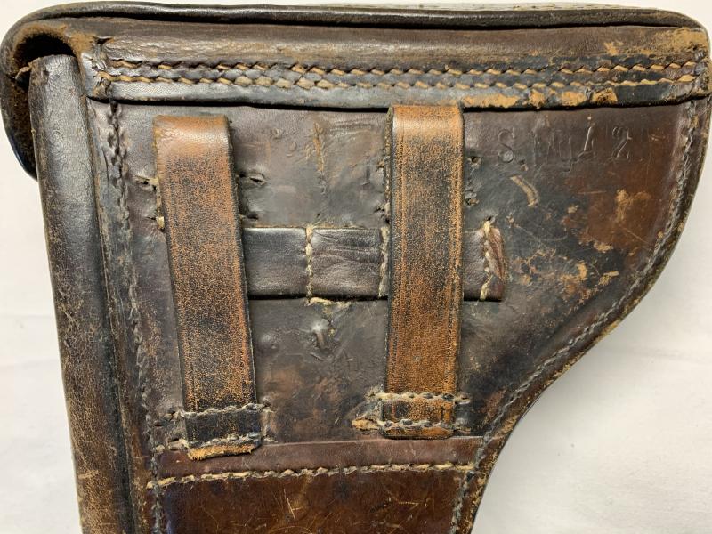 P08 Artillery Converted Leather Holster -S.Mg.42-