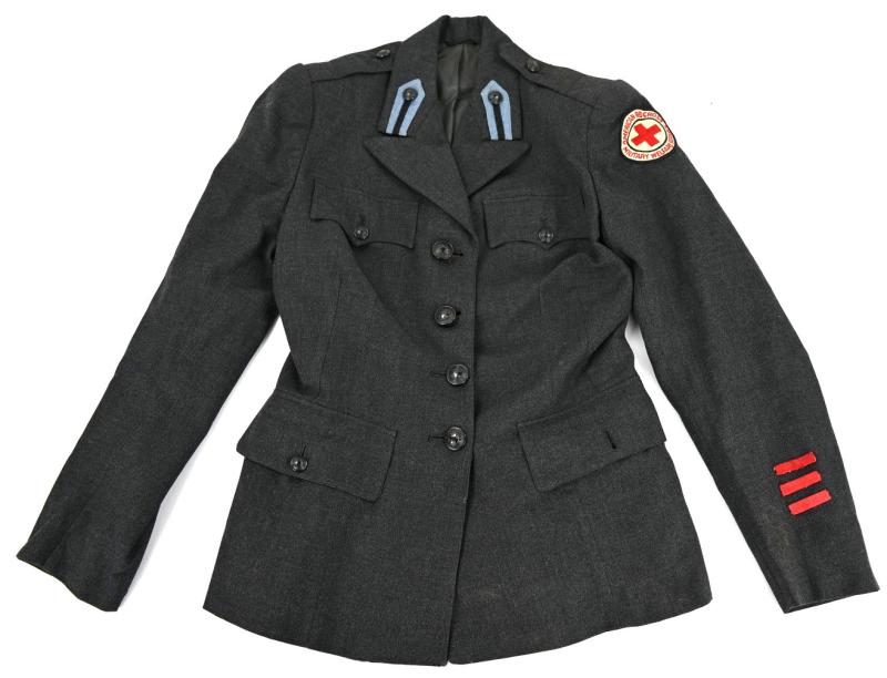 US WW2 Flannel Grey Red Cross Workers Uniform Jacket & Skirt