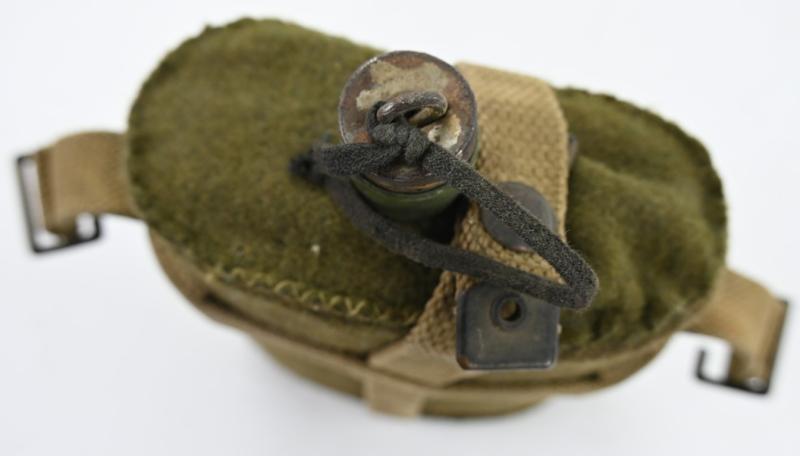 Canadian WW2 Canteen with 'Skeleton' Carrier