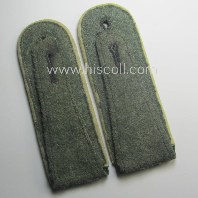 Truly used - matching, moth-damaged but nevertheless rarely encountered! - pair of WH (Heeres), early-war-period (ie. 'M36 o. M40'-pattern styled-) EM-type shoulderstraps as intended for a: 'Soldat eines Inf.-Rgts. der “Grossdeutschland”-Div.'