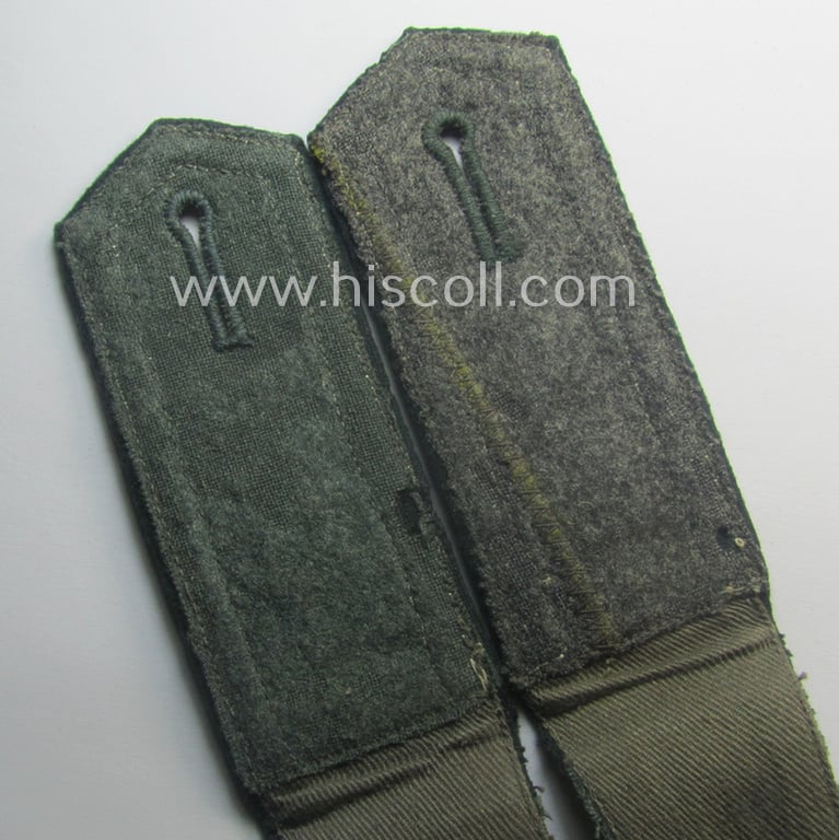 Superb - and rarely encountered! - pair of WH (Heeres) neatly 'cyphered', pointed-styled NCO-type shoulderstraps: 'Unteroffizier des Panzer-Schützen-Rgts. 2'