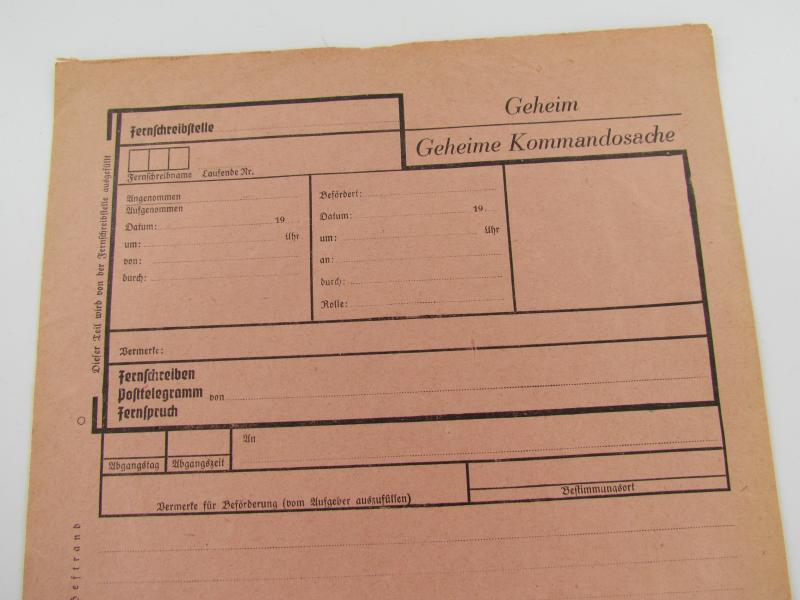 German Document 'Geheime Kommandosache'