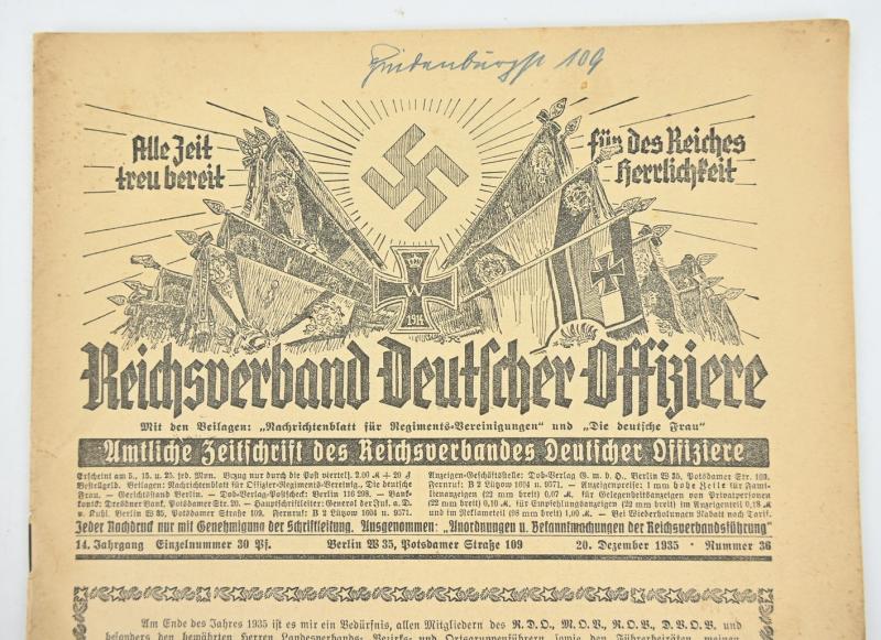 German Newspaper 'Reichsverband Deutsche Offiziere'