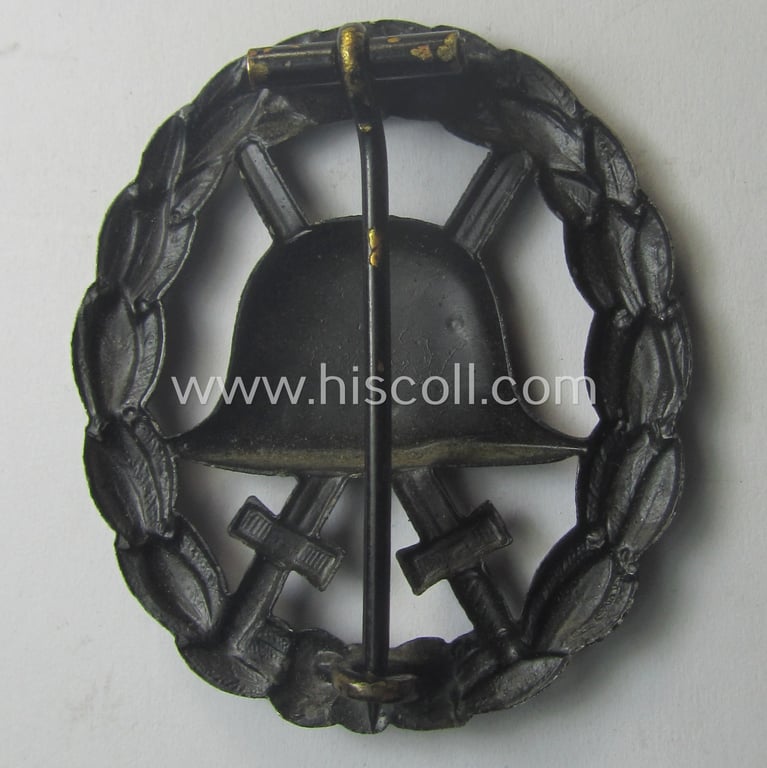 WWI-pattern, black-class wound-badge (ie.: 'Verwundeten Abzeichen in Schwarz') of the so-called: 'Durchbrochener'-pattern