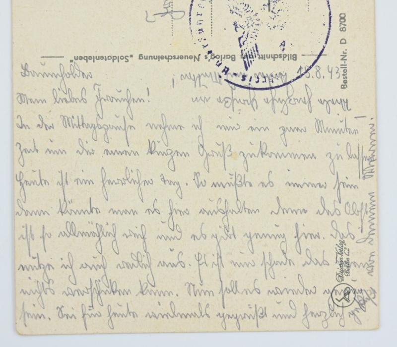 German WH Postcard 1943