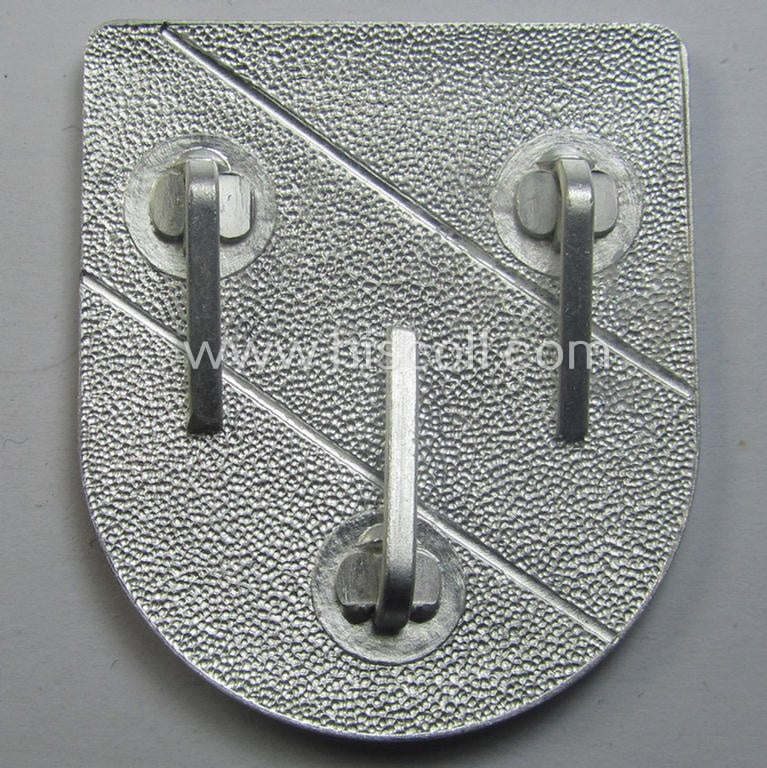 Pair of WH (Kriegsmarine) tropical, aluminium-based eagle-'pith-helmet'-shields