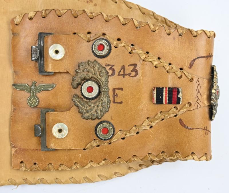 US WW2 Named Motorcyclist 'Souvenirs' Kidney Belt