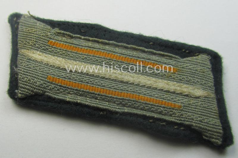 Pair of WH (Kriegsmarine) EM- (ie. NCO-) type collar-tabs (ie. 'Einheitskragenspiegel'): 'Küsten- o. Marine-Art.'