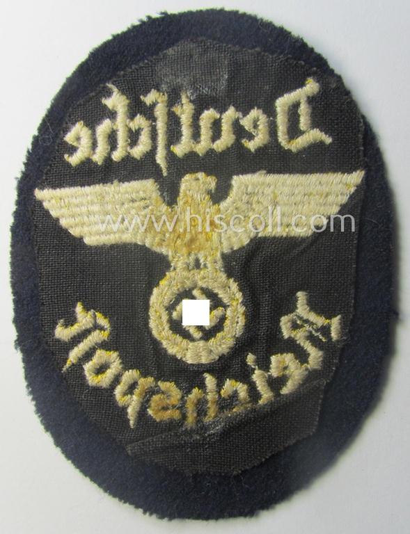 Unusual - truly used and actually scarcely seen! - example of a TR-period arm-insignia-piece as was specifically intended for usage by the various officials serving within: 'Deutsche Reichspost'-organisation