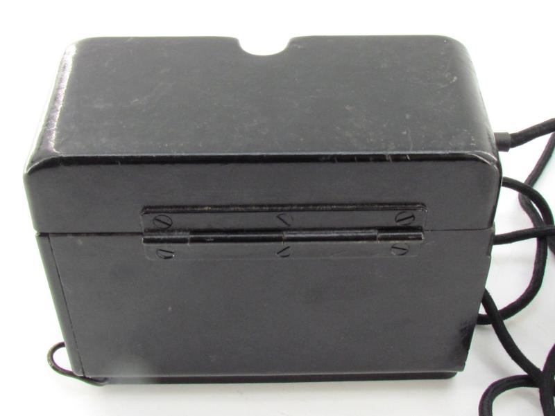 Wehrmacht Bakelite Desk telephone 38 with side box dated 1943