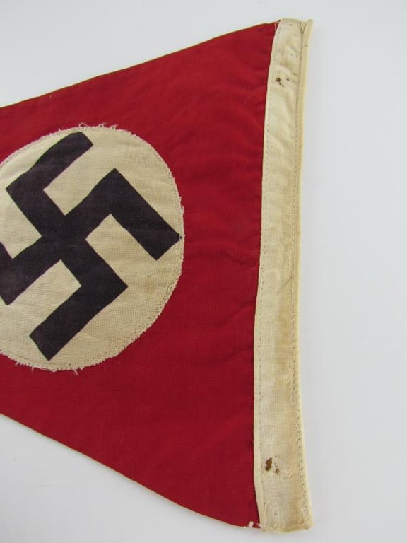 German Third Reich Era Double Sided Triangle Pennant