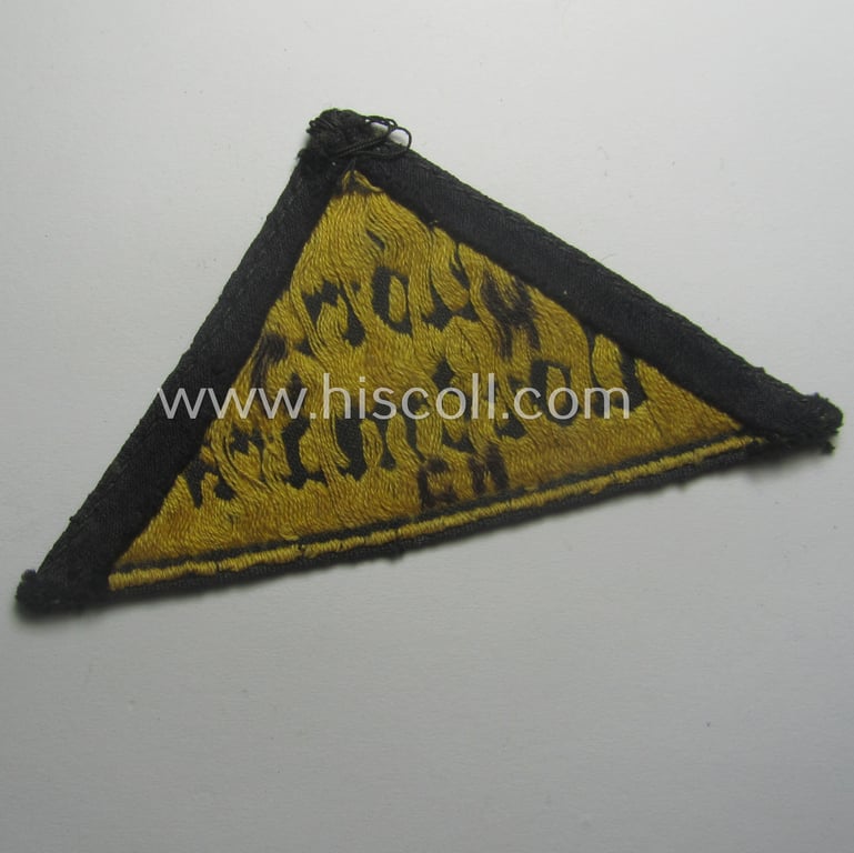 'HJ' ('Hitlerjugend') district-triangle (ie. 'Gebietsdreieck') entitled: 'Nord Nordmark' (being a moderately used- ie. worn example that regrettably misses its 'RzM'-etiket)