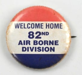US WW2 82nd Airborne Division Welcome Home Button