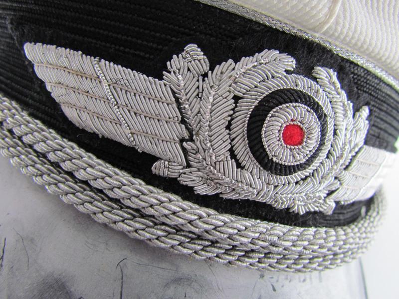 Luftwaffe Officers White Summer Visor Cap
