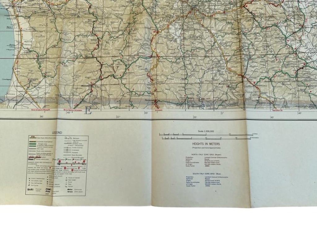 US WWII Road Map for the Italian Campaign ( Sheet nr 13 )