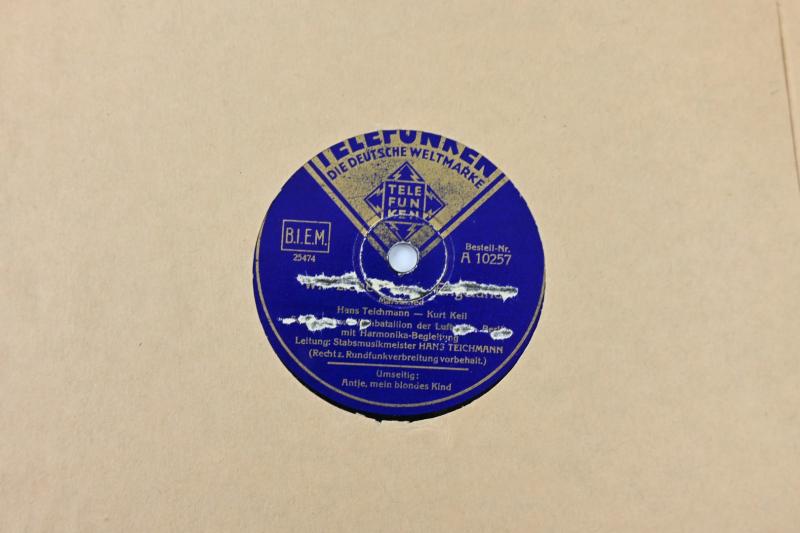 German Third Reich Era Music Record 'Wachbattalion der Luftwaffe Berlin'