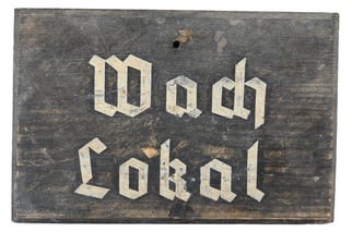 German Third Reich Period Wooden Sign