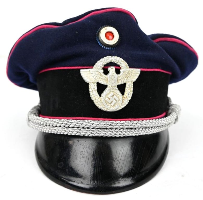 German Fire Police Officer Visor Cap
