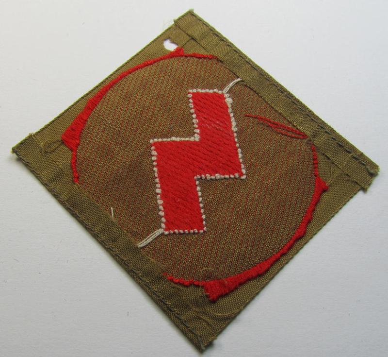 Attractive, DJ (ie. 'Deutsches Jungvolk') arm-badge as was specifically intended for usage by a member who served within the: 'Oberbann 1' (being a 'virtually mint- ie. unissued' example that is void of an 'RzM'-etiket)