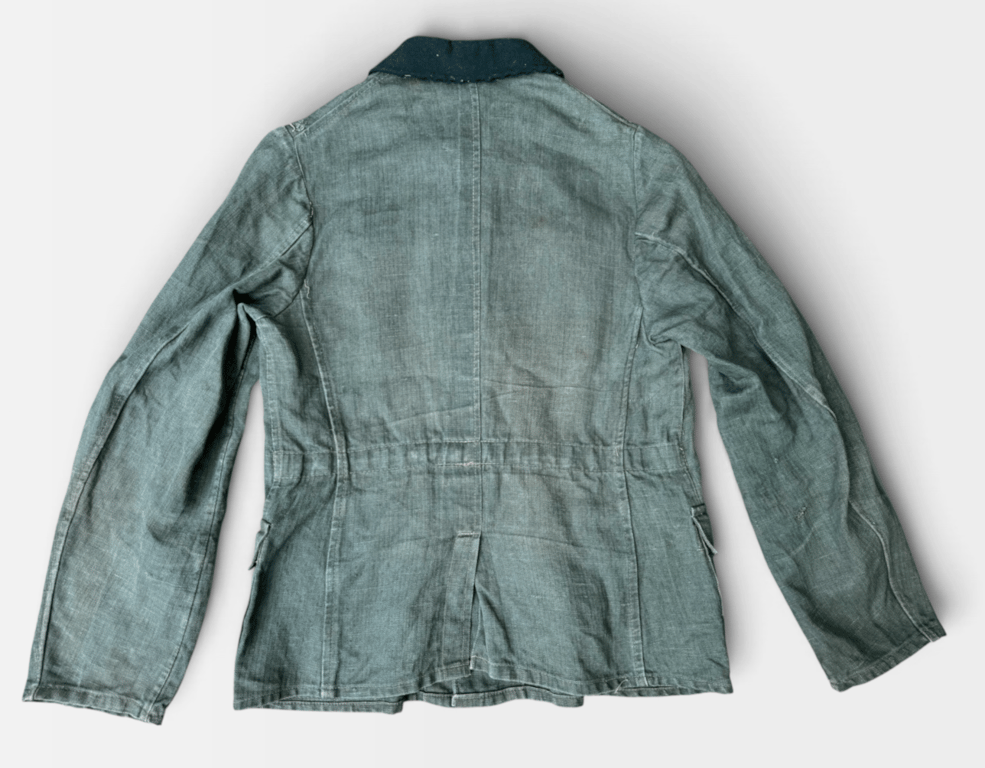 Waffen-SS Field-Reworked Drillich Work Tunic – Former NCO / SS-Unterscharführer Configuration