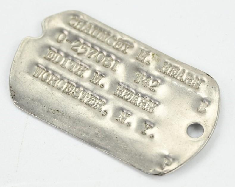 US WW2 Dog-Tag Colonel Chauney M. Hearn Corps of Engineers