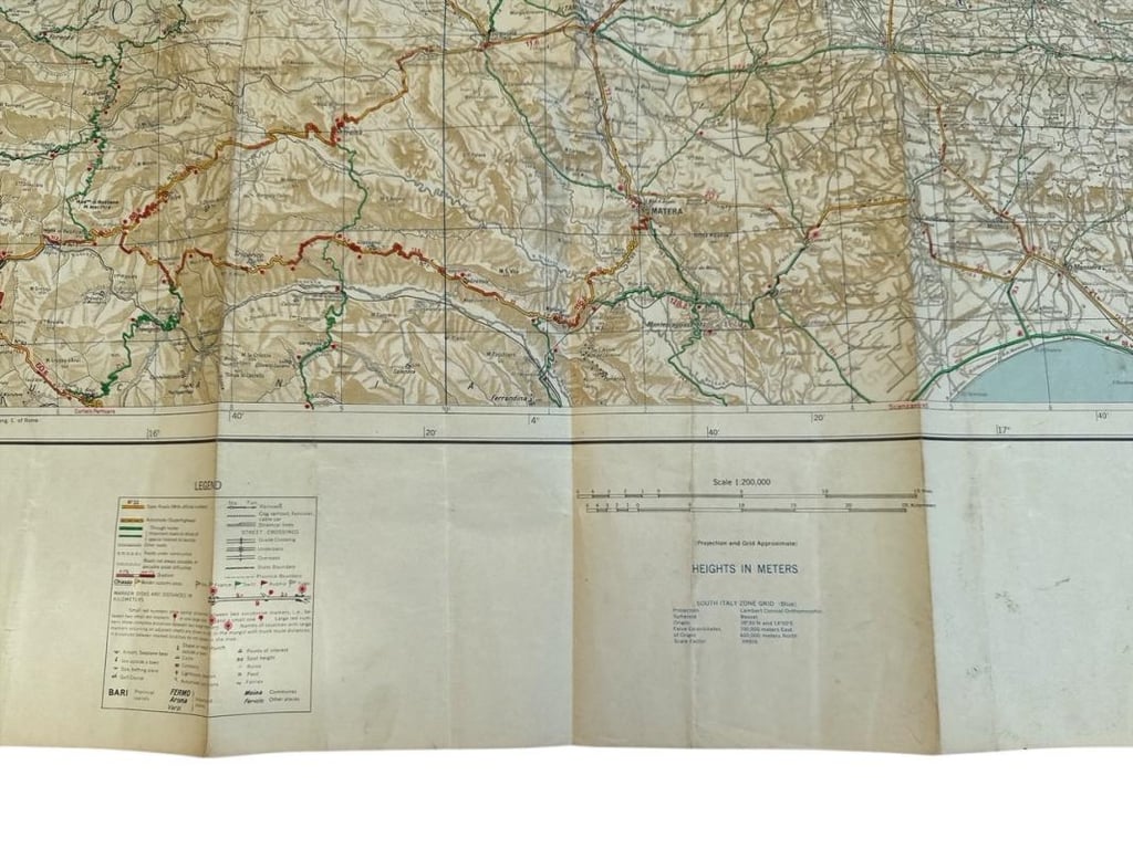 US WWII Road Map for the Italian Campaign ( Sheet nr 20 )