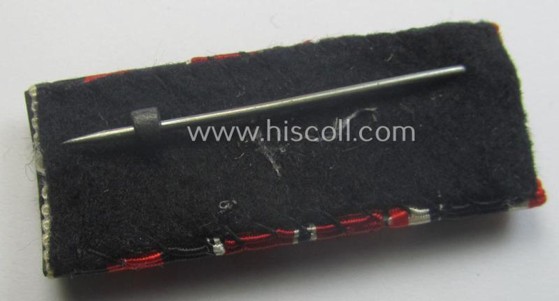 3-pieced, WWII- (ie. TR-) period ribbon-bar (ie. 'Feld- o. Bandspange') showing various WWII-period awards (amongst which a Czech 'Anschluss'-medal with attached detailed 'PB'-bar)