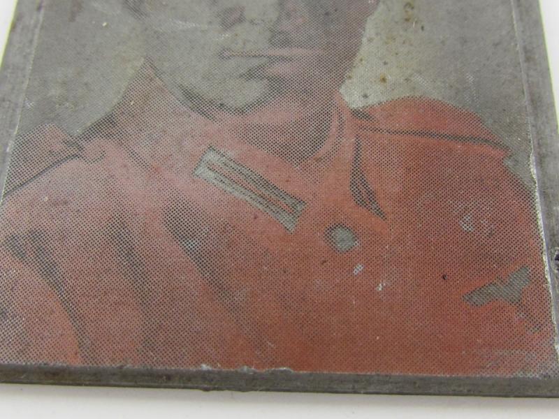 Original German Newspaper Photo “Druckplatte” (printing plate)