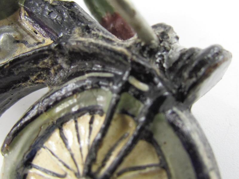 German Soldier On a Motor Bike ( Lineol )