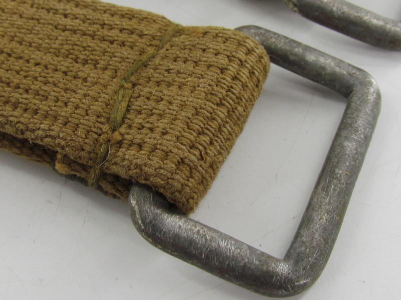 2 x Wehrmacht tropical ‘Afrikakorps’ D-ring in webbing