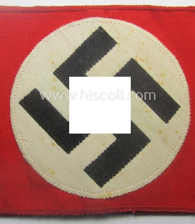 N.S.D.A.P.-related party-armband (ie. 'Armbinde') being of the 'partly woven'-pattern
