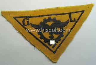 WH (Luftwaffe)-related, EM- (ie. NCO-pattern-) machine-embroidered breast-badge ie....