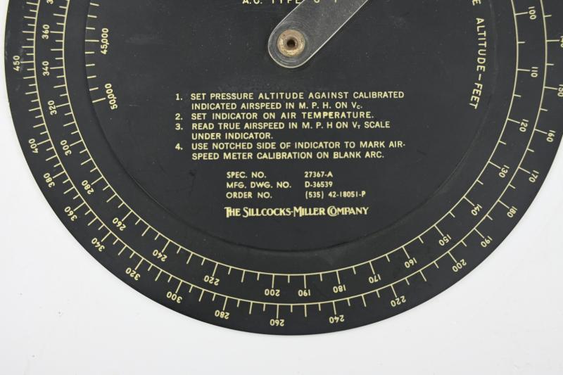 USAAF WW2 Airspeed Computer AC Type G-1