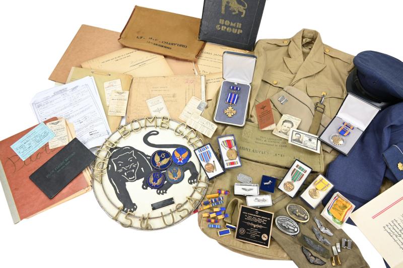US WW2 Pilot Grouping 460th Bomb Group 50 Missions!