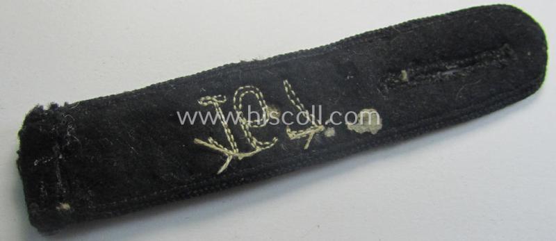 Single, black-piped so-called: 'DJ- o. Deutsches Jungvolk' shoulderstrap as was intended for usage by a: 'DJ-Mitglied' who served within the: 'Bann 167' (167 = 'Fulda')