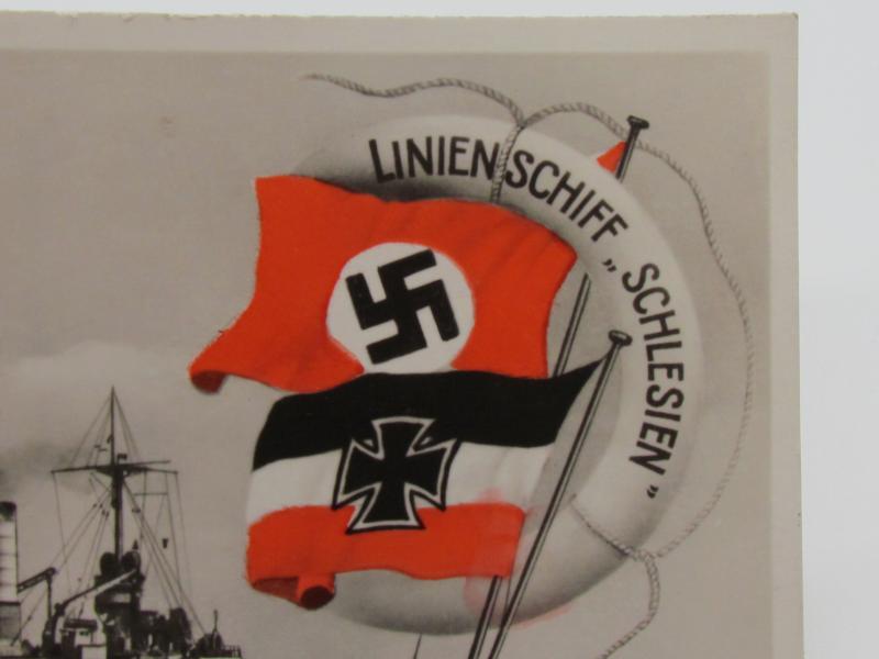 Postcard "Line ship Silesia" (Linienschiff Schlesien)