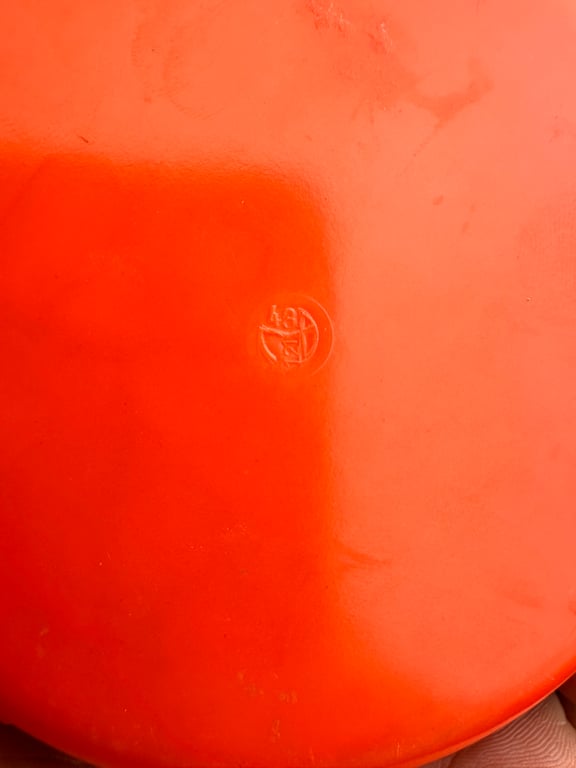 Original German WWII Orange Butter Dish (Butterdose)