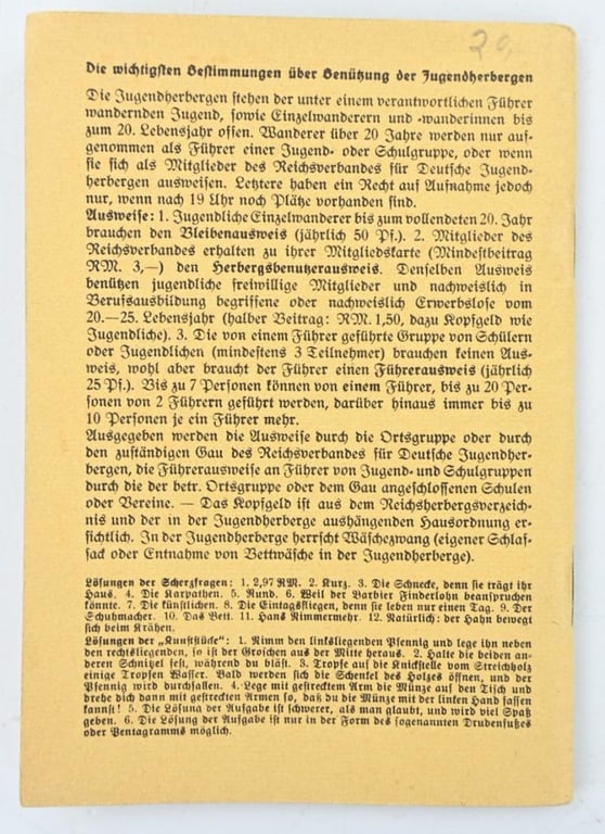 German Hitler Youth Song Book 'Freudenborn 1935'