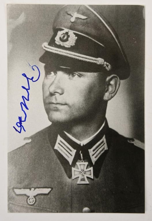 Signature of Wehrmacht Heer KC-OLC Recipient 'Albert Brux'