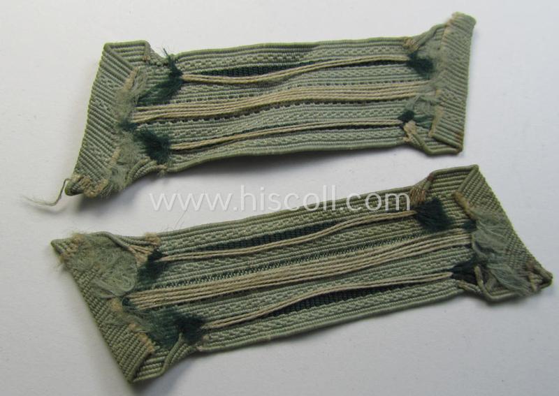 Neat - and fully matching! - pair of WH (Heeres) mid- (ie. later-) war-period- and/or: 'standard-issued'-pattern WH (Heeres) collar-tabs (or: 'Einheitskragenspiegel') being of the desirable 'generic-pattern'