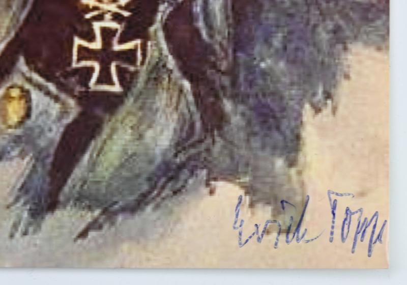 Signature of Kriegsmarine KC-Recipient 'Erich Topp'