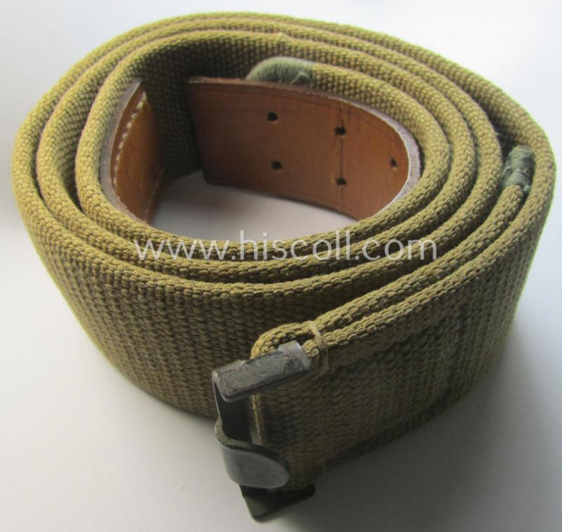 WH (Heeres ie. LW etc.) 'tropical-issue'- belt (ie. 'Koppelriemen') being a 103 cms.-sized example