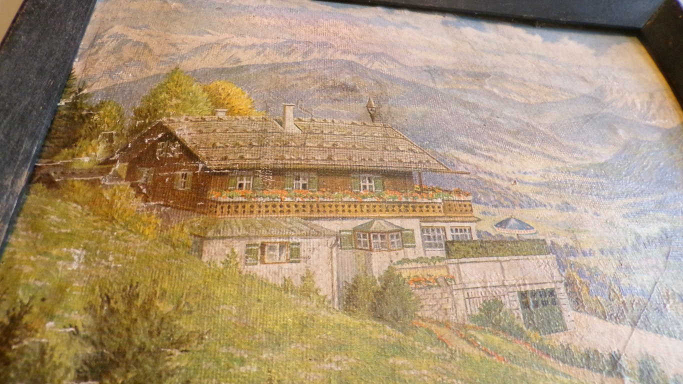 Framed Period Color Litho of Hitler’s Berghof (Haus Wachenfeld)