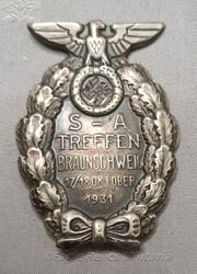 SA 1931 Braunschweig Rally Badge
